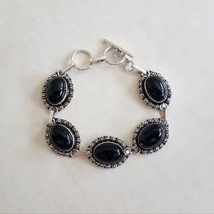 NWOT Black Onyx Sterling Silver Bracelet